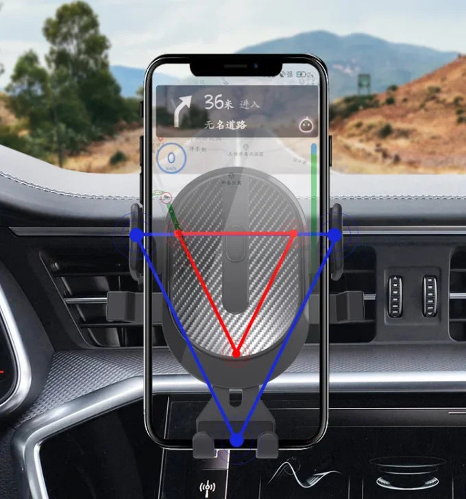 Magnetic car phone holder