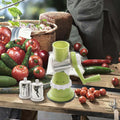 Manual multi-purpose vegetable chopper and food cutter
