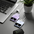 10,000mAh mini power bank with built-in charging cables